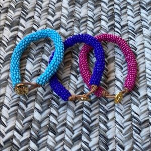 Lot of 3 Tory Burch Beaded bracelets